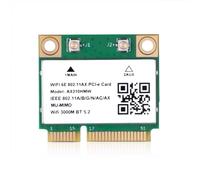 2.4G/5G Dual-Band BT 5.2 MINI PCIE Card AX210HMW Wireless Network 5374M WIFI 6E 3000M (AX210HMW card)