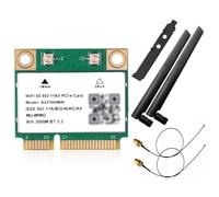 2.4G/5G Dual-Band BT 5.2 MINI PCIE Card AX210HMW Wireless Network 5374M WIFI 6E 3000M (AX210HMW+External antenna)