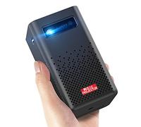 2.4G/5G WiFi Mini Projector, Bluetooth 5.0 Projector with ±45° Corner Keystone, ±35° Vertical Keystone, 5200mAh Battery Powered DLP Projector with Built-in subwoofer, Compatible with Android/iOS/HDMI/