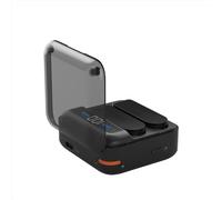 2.4G Dual-Channel Wireless Mini Microphone Dsp Noise Reduction Lavalier Radio Recording Mobile Live Broadcast Equipment,Black-Ios