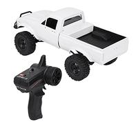 2.4G Four Wheel RC Crawler Car Wear Resistant Rubber Tyre Non-Slip Surface Night Driving for Adults White Plastic