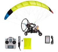 2.4G RC Electric Stunt Mini Paraglider, 150CM Wingspan High-Altitude Aerobatic Flight Paraglider Paragliding with Wheeled Cart and Random Umbrella Fabric Color, Idea Gift for Adults (RTF)