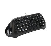 2.4G Wireless Chatpad for PS4 Controller, Mini Bluetooth Keyboard Built in Speaker, Stable BT3.0 Portable Gamepad Joystick Message Chatpad Adapter