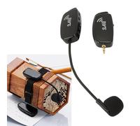 2.4G Wireless Erhu Microphone, Violin Mic Pickup with Noise Reduction for Erhu, Plug and Play System, 3.5mm to 6.35mm Adapter Included