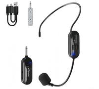 2.4G Wireless Headset Microphone with 160FT Range for Teaching, Outdoor Speech, Conference & Live Streaming - Rechargeable Condenser Mic for Voice, Yoga Instructor, Dancing