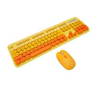 2.4G Wireless Keyboard and Mouse Combo, Low Noise, 3 DPI Adjustable for Main System Use, ABS 104 Keys 6 Mouse Keys, Battery Powered, 800/1600/2400DPI Wireless 10 Million Times