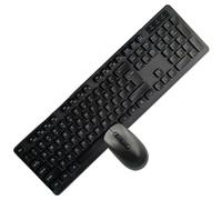 2.4G Wireless Keyboard Hebrew French AZERT Spanish Arabic German Italian Portuguese Compatible With Desktop Computer Office(Keyboard mouse black)