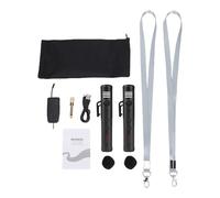 2.4G Wireless Lavalier Microphone, Professional Lapel Microphone with Noise Reduction, Wireless Microphone System for Teaching Karaoke Live Streaming (1 Receiver with 2 Microphone)