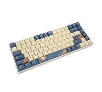 2.4G Wireless Mechanical Keyboard, 84 Key Mechanical Keyboard 84 Keys Blue White Mountain Bird 3 Modes Connection for Laptop (Red Switch)