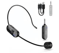 2.4G Wireless Microphone Headset 160ft Stable Signal Condenser Mic for Conference for podcast Dancing Instructor Voice for amplifier
