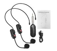 2.4G Wireless Microphone Headset, Professional Voice Amplifier with DSP Noise Reduction Chip and 3D Stage Reverb Effect, for Karaoke Teaching Conference Speaking