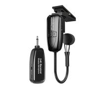 2.4G Wireless Microphone Receiver Set for Saxophone & Cello, Portable Plug & Play, 30m, Rechargeable, Noise Reduction, Stage Performance Mic, Black