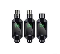 2.4G Wireless Microphone System XLR Transmitter Receiver for Dynamic Microphone 45kHz Sampling Rate Built-in Rechargeable Battery Metal Design(1 IN 2)