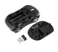 2.4G Wireless Mouse Optical Mouse F Errari Shape Car Optical Mouse 1600DPI Portable Mouse Optical Mouse for Mac ME Window PC Tablet Gaming Office (black)