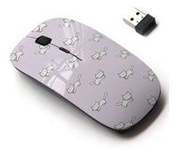 2.4G Wireless Mouse with Cute Pattern Design for All Laptops and Desktops with Nano Receiver - Cartoon Pink cat