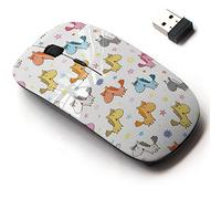 2.4G Wireless Mouse with Cute Pattern Design for All Laptops and Desktops with Nano Receiver - Cute Cartoon Horses
