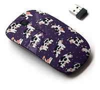 2.4G Wireless Mouse with Cute Pattern Design for All Laptops and Desktops with Nano Receiver - Funny Cows Farm