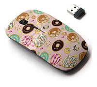 2.4G Wireless Mouse with Cute Pattern Design for All Laptops and Desktops with Nano Receiver - Glazed Donuts Bakery