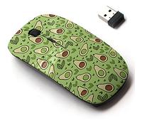 2.4G Wireless Mouse with Cute Pattern Design for All Laptops and Desktops with Nano Receiver - Green Avocado Kitchen