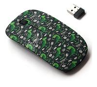2.4G Wireless Mouse with Cute Pattern Design for All Laptops and Desktops with Nano Receiver - rex Dino Bones Roar