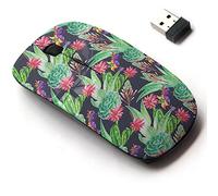 2.4G Wireless Mouse with Cute Pattern Design for All Laptops and Desktops with Nano Receiver - Succulents Cactus Blossoming