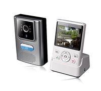 2.4G Wireless Video Doorbell, iCreation DIY Door Phone Intercom with Wide Angle Camera, Night Version, PIR Sensor, 200M Long Distance Without Worrying WiFi, Smoothly Video and HD Sound. (Silver)