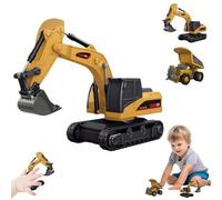 2.4Ghz 1/64 Mini Remote Control Excavator RC Digger Tractor Toys for Boys,Remote Control Excavator,Construction Excavators Toy,Type-C Direct Charging RCExcavator,Construction Vehicles Toys