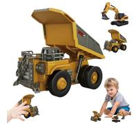2.4Ghz 1/64 Mini Remote Control Excavator RC Digger Tractor Toys for Boys,Remote Control Excavator,Construction Excavators Toy,Type-C Direct Charging RCExcavator,Construction Vehicles Toys