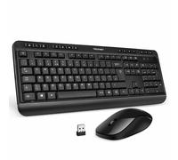2.4Ghz Full-Size Ergonomic Wireless Keyboard Mouse Combo -UK Layout