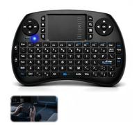 2.4GHz Mini Wireless Keyboard with Trackpad, Micro Bluetooth Multimedia Keyboard Mouse Combo, Small Wireless Keyboard with Rechargeable Portable Keyboards for KODI PC Smart TV Laptop Box Windows HTPC