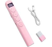 2.4GHz Presentation Clicker, Wireless Rechargerable Presenter PPT Clicker 330FT/100M, with Timer LED Display Volume and Hyperlink Control, Compatible with PowerPoint Remote Presentation(Pink)