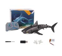 2.4Ghz Remote Control Shark Pool Toys for Boys Kids,Highly Realistic Shark Pool Toys for Kids,RC Boat Outdoor Water Toy with Light and Spray Water for Boys Girls Ages 6+ (Black)