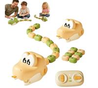 2.4GHz Remote Control Snake Eating Game, Multiplayer Responsive Magnetic Snake Toy with No Signal Delay, Competitive Educational Parent-Child Racing Game, for Kids，Earthy Yellow：2