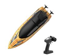 2 4GHz Remote Control Speedboat 30kmh Electric RC Boat with LED Lights Battery Capsized Reset Low Alarm Ideal for Adults Pool and Lake