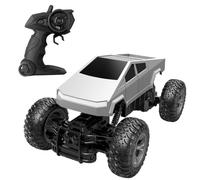 2 4GHZ Remote Control Tesla Pickup Car with Simulation Design Front Rear Headlights Reverse Lights Rear-Wheel Drive Lithium Battery Ultra-Long Left Right Turn Forward Backward Movement - Cyberfootoffr