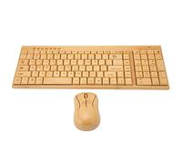 2.4GHz Wireless Connection, Bamboo Wood Material, Compatible System with Holiday XP, NT, Vista, OS X, and iOS (Mouse and Keyboard Combo)