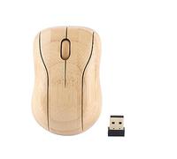 2.4GHz Wireless Connection, Bamboo Wood Material, Compatible System with Holiday XP, NT, Vista, OS X, and iOS (Mouse)