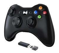 2.4GHZ Wireless Controller for Xbox 360, Wireless Xbox 360 Joystick Remote Game Controller for Xbox 360 & Slim Windows 7, 8, 10,11 with USB Receiver (Black)