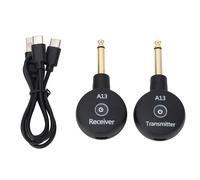 2.4GHz Wireless Guitar System, Guitar Receiver Transmitter, Clear Sound with 6.35mm Jack for Electric Guitar Bass Violin Keyboard, 100 Feet Transfer Distance, Plug and Play, Wide C