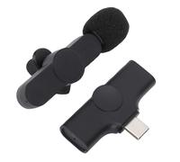 2.4GHz Wireless Lavalier Microphone, Noise Reduction Video Recording Lapel Mic with Playback for Cameras, Phones, USB C Devices