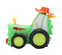 2.4GHz Wireless RC Stunt Car with LED Lights, Music, One-Click Stunts for Kids 3+, ABS Plastic, Dance Mode, Light Show (Green)