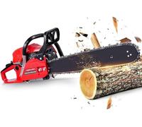 2.4KW Petrol Chainsaw, 2 Stroke Chainsaw Cordless, 52cc Powerful Gasoline Chainsaw, Gas Chainsaw for Forest Cutting Trees, Wood, 20" Metal Saw Blade with 550ml Fuel Tank