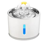 2.4L Wireless Cat Water Fountain Automatic Pet Water Fountain Dog Water Dispenser Auto Power Off Dog/Cat Supplies Stainless Ste