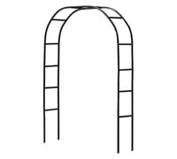 2.4m / 1.9m Garden Arch Metal Strong Frame Support Trellis Stand Tubular Arbour For Roses Climbing Plants Outdoor Decoration And Archway Decor Backyard Path Lawn(BLACK,A-high arch)