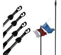 2.4M Extending Washing Line Prop Telescopic Home Garden Pole Laundry Support G Shaped Hook with Twist & Lock0 Screw Mechanism (4)