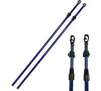 2.4M Heavy Duty Galvanized Metal Pole,Telescopic Extendable Home Garden Washing Line Clothes Laundry Support Pole Props - Easy Twist And Lock Mechanism (2)