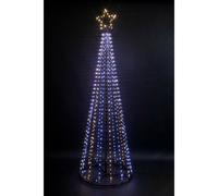 (2.4m, Ice & Warm White Mixed) GSD LED Twinkling Maypole Trees, 1.4m to 4m Size