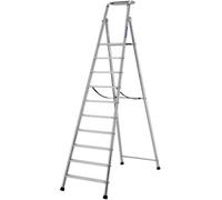 2.4M Max Stability 10 Tread Aluminium Step Ladder - Anti-Slip Design For Safe Diy Use