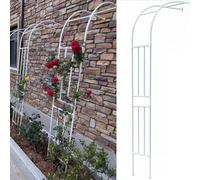 2.4m Metal Garden Arch Sturdy Pergola for Climbing Plants Durable Rose Trellis Perfect for Weddings Christmas Decor Garden Focal Point (300x240x40CM/9.8x7.9x1.3ft)