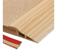 2.4M PVC Rubber Wheelchair Ramp Self Adhesive,Threshold Reducer,Door Floor Threshold Transition Strip,Butt Up Threshold-Moldings Trim for Doorways Ca